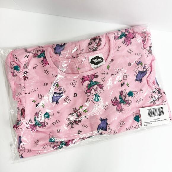 DREAMWORKS TROLLS POPPY LITTLE GIRLS SLEEVELESS PINK ROMPER SIZE 7-8 BRAND NEW - Picture 3 of 6